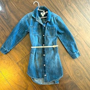 Girls Jean dress- size small 6:7- Old Navy